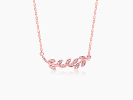 Rose Gold Leaf Necklace